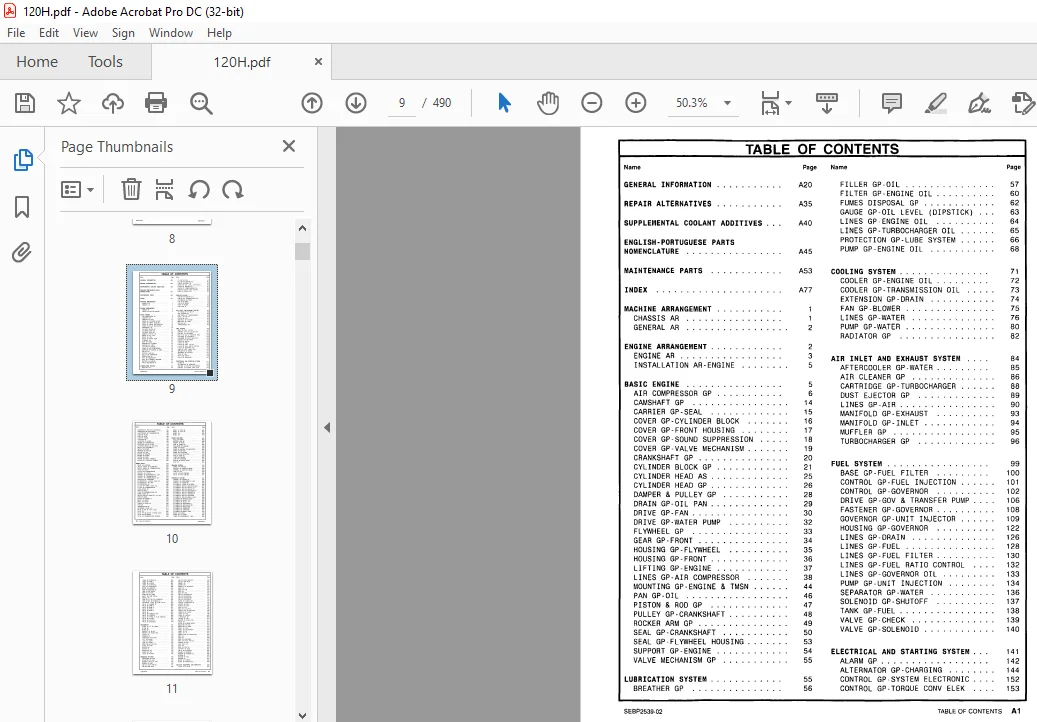 CATERPILLAR 120H Motor Gradcer Parts Manual - PDF DOWNLOAD - Image 3