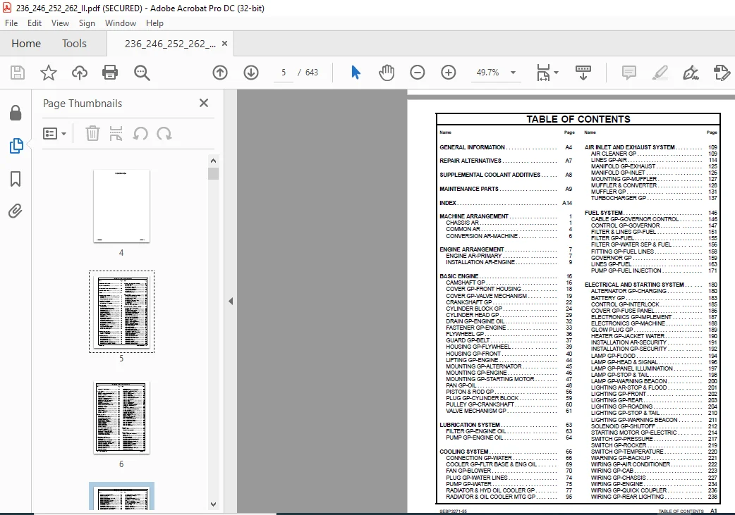 Caterpillar 236 246 252 262 Skid Steer Spare Parts Manual Vol 2 PDF - Image 2