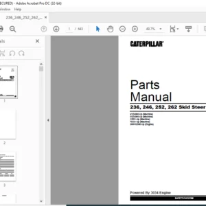 CATERPILLAR 236 246 252 262 Skid Steer Loader Parts Manual Vol 2 - PDF DOWNLOAD