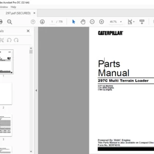 CATERPILLAR 297c Multi Terrain Loader Parts Manual - PDF DOWNLOAD