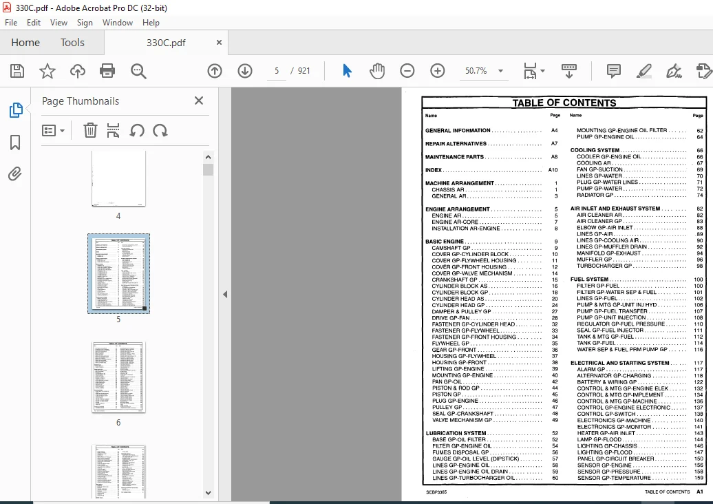 CATERPILLAR 330C & 330C L Excavators Parts Manual - PDF DOWNLOAD - Image 3