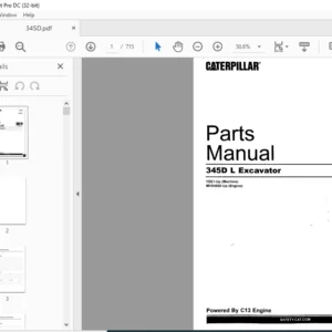 CATERPILLAR 345D L Excavators Parts Manual - PDF DOWNLOAD