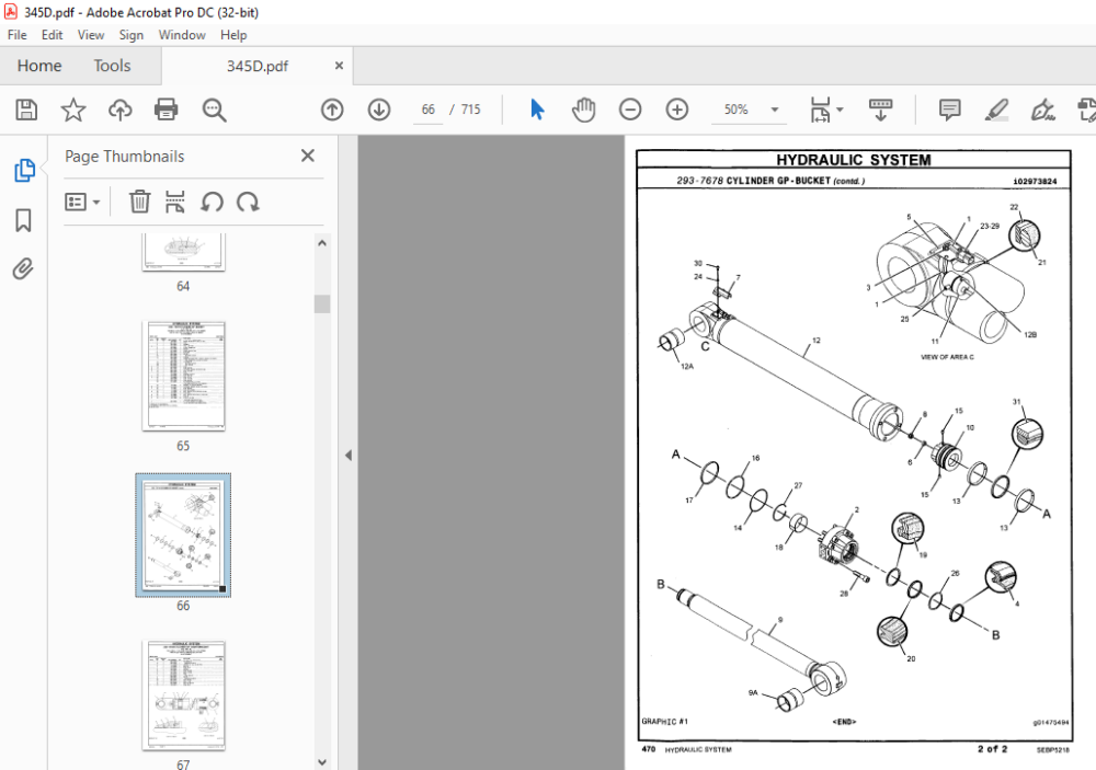 Caterpillar 345d L Excavators Parts Manual - Pdf Download 