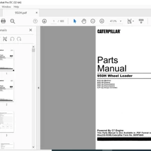 CATERPILLAR 950H Wheel Loader Parts Manual - PDF DOWNLOAD