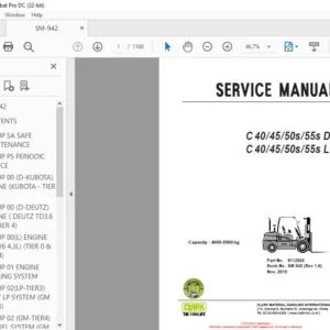 CLARK FORKLIFT C 40 45 50s 55s D C 40 45 50s 55s L SERVICE MANUAL