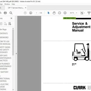 CLARK FORKLIFT SM 549 OP 7 SERVICE MANUALS