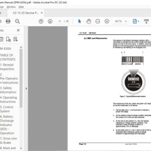 CLARK FORKLIFT SPM-630A SERVICE MANUALS