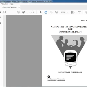 COMPUTER FAA CT 8080 1C TESTING SUPPLEMENT FOR COMMERCIAL PILOT MANUAL