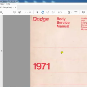 1971 Dodge Body service Manual – DOWNLOAD