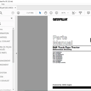 Caterpillar D8R TRACK-TYPE TRACTOR PARTS MANUAL - PDF DOWNLOAD