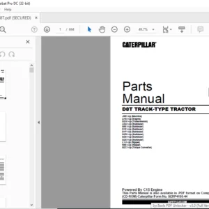 Caterpillar D8T TRACK-TYPE TRACTOR PARTS MANUAL - PDF DOWNLOAD
