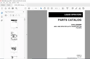 Challenger 4460 4660 Sprayer (Auto Trans) Liquid Sprayers Parts Manual - PDF DOWNLOAD