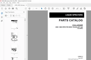Challenger 4460 4660 Sprayer Liquid Sprayers Parts Manual - PDF DOWNLOAD