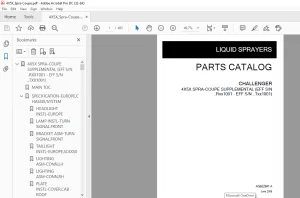 Challenger 4X5X Spra-Coupe Liquid Sprayers Parts Manual - PDF DOWNLOAD