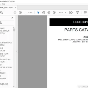Challenger 4X5X Spra-Coupe Liquid Sprayers Parts Manual - PDF DOWNLOAD