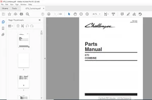 Challenger 670 Combine Parts Manual - PDF DOWNLOAD