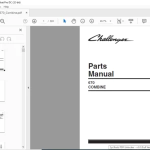 Challenger 670 Combine Parts Manual - PDF DOWNLOAD