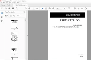 Challenger 7460 7660 Sprayer Chassis Liquid Sprayers Parts Manual - PDF DOWNLOAD