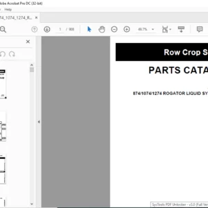 Challenger 874 1074 1274 Rogator Liquid System Row Crop Chassis Parts Manual - PDF DOWNLOAD