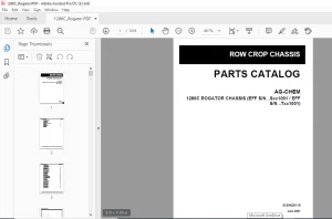 Challenger AG-CHEM 1286C Rogator Chassis Row Crop Chassis Parts Manual - PDF DOWNLOAD