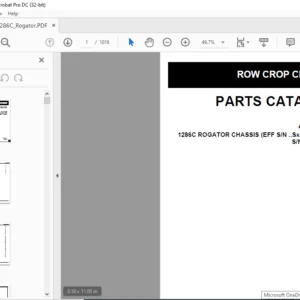 Challenger AG-CHEM 1286C Rogator Chassis Row Crop Chassis Parts Manual - PDF DOWNLOAD
