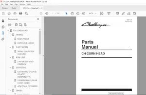 Challenger CH Corn Head Parts Manual - PDF DOWNLOAD