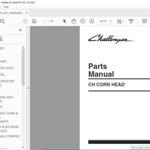 Challenger CH Corn Head Parts Manual - PDF DOWNLOAD