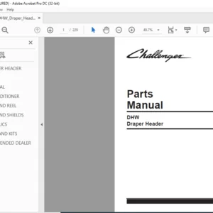 Challenger DHW Draper Header Parts Manual - PDF DOWNLOAD
