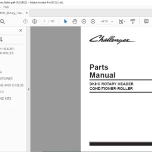 Challenger DKHB Rotary Header Parts Manual - PDF DOWNLOAD