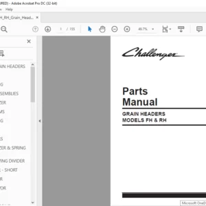 Challenger FH & RH Grain Headers Parts Manual - PDF DOWNLOAD
