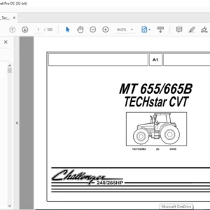 Challenger MT 600B Series MT 655 665B Techstar CVT Parts Manual - PDF DOWNLOAD