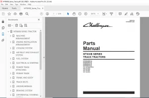 Challenger MT800B Series Track Tractors Parts Manual - PDF DOWNLOAD