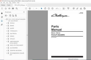Challenger PH13 PH15 Pickup Header Parts Manual - PDF DOWNLOAD