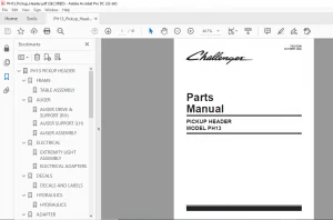 Challenger PH13 Pickup Header Parts Manual - PDF DOWNLOAD