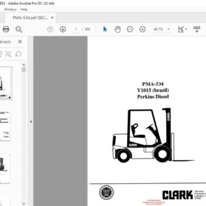 Clark Forklift PMA-539 685 - Y685 Planned Maintenance and Adjustment Manual