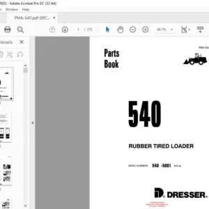 Clark Forklift PMA 540 SERIAL 540-5001 Planned Maintenance and Adjustment Manual