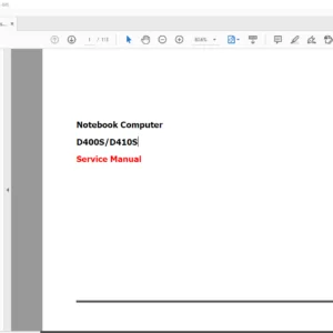 Clevo D400S/D410S Notebook Computer Service Manual - PDF DOWNLOAD