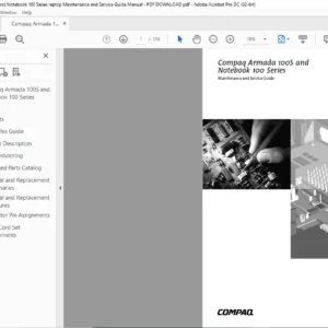 Compaq Armada 100S and Notebook 100 Series laptop Maintenance and Service Guide Manual - PDF DOWNLOAD