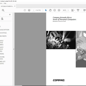 Compaq Armada M700 Series of Personal Computers MAINTENANCE AND SERVICE GUIDE MANUAL - PDF DOWNLOAD