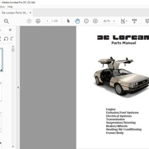 DE LOREAN PARTS MANUAL