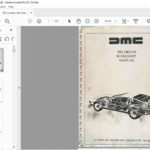 DE LOREAN WORKSHOP MANUAL