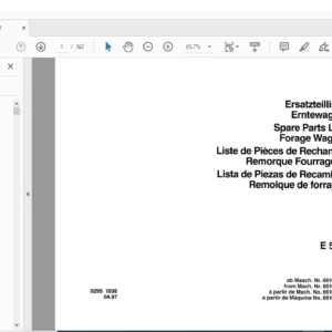 DEUTZ FAHR E 550 Spare Parts MANUAL - PDF DOWNLOAD