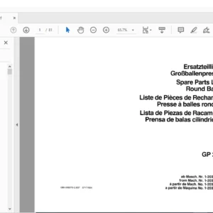 DEUTZ FAHR GP 220 Spare Parts MANUAL - PDF DOWNLOAD