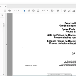 DEUTZ FAHR GP 500 Spare Parts MANUAL - PDF DOWNLOAD