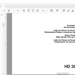 DEUTZ FAHR HD 300 Spare Parts MANUAL - PDF DOWNLOAD