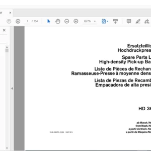 DEUTZ FAHR HD 360 Spare Parts MANUAL - PDF DOWNLOAD