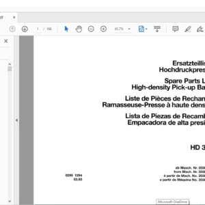 DEUTZ FAHR HD 380 Spare Parts MANUAL - PDF DOWNLOAD