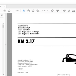 DEUTZ FAHR KM 2.17 Spare Parts MANUAL - PDF DOWNLOAD