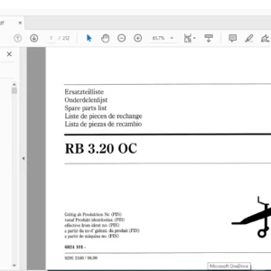 DEUTZ FAHR RB 3.20 OC Spare Parts MANUAL - PDF DOWNLOAD