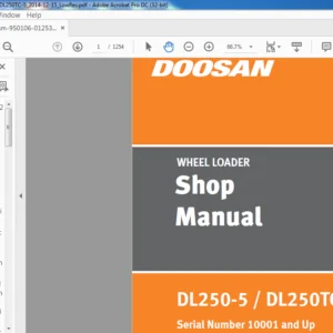 Daewoo Doosan WHEEL LOADER DL250-5 DL250TC-5 Shop Manual 950106-01253E – PDF DOWNLOAD